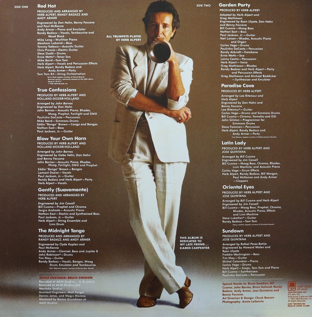 【LP】Herb Alpert / Blow Your Own Horn COMPACT DISCO ASIA