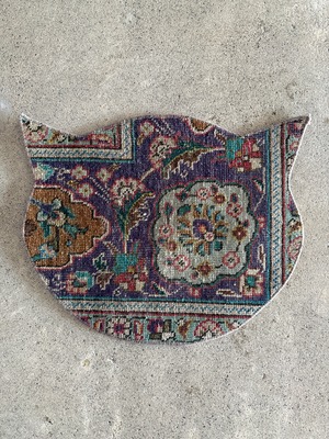 ヴィンテージ　トルコラグ　トルコ絨毯　キャットマット　50x40　CAT108