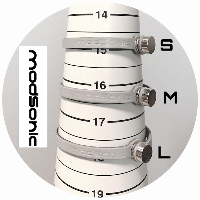 space gate スペースゲート (➀本革の細ブレス ②グレー ③円柱ホック）