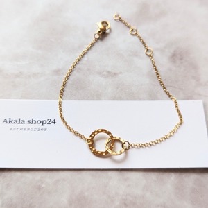 【再入荷】double circle bracelet 316L ／ ダブル サークル ブレスレット