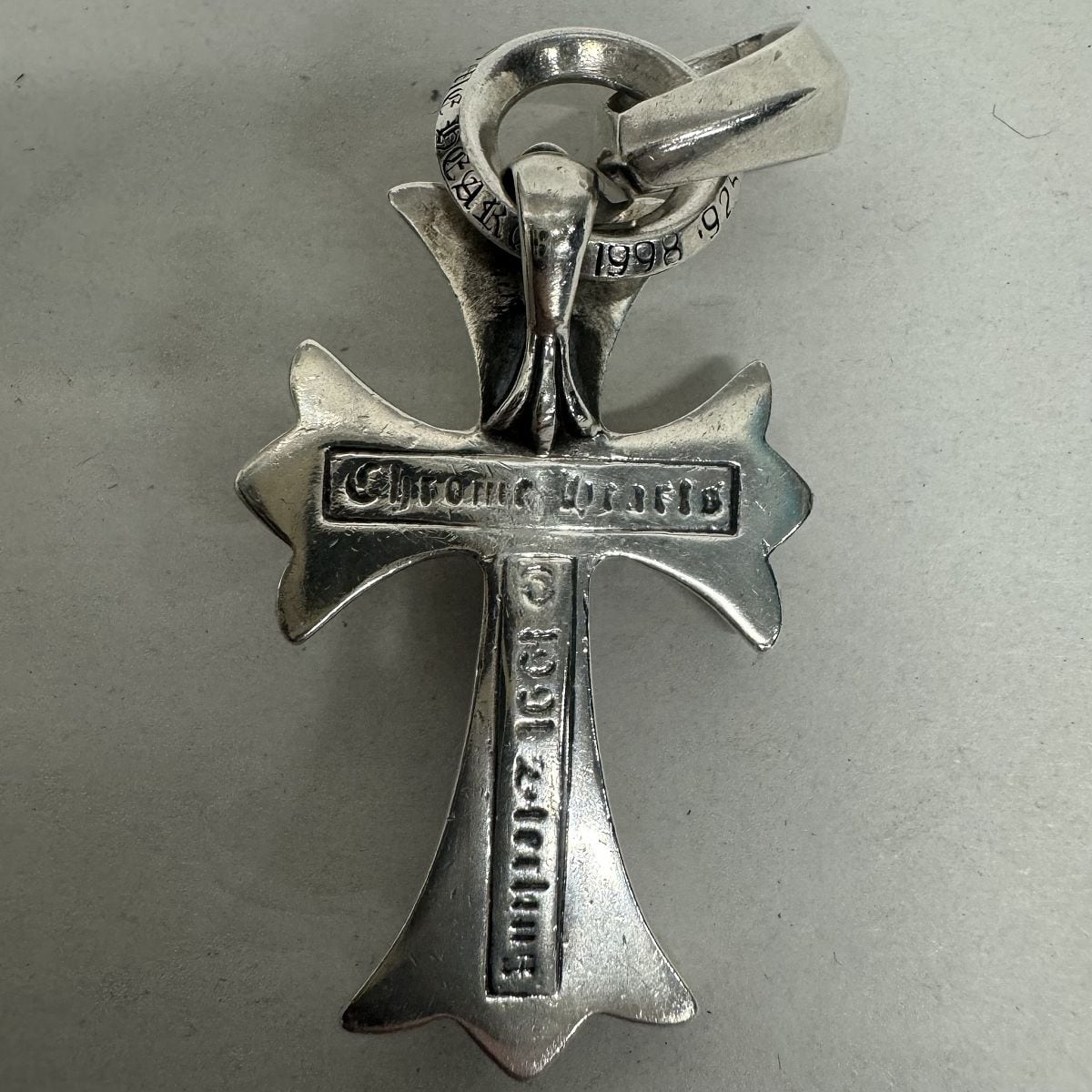 【インボイス原本】CHROME HEARTS/クロムハーツ CH CRS SML W/BALE スモールCHクロス ペンダントw/プレーンベイル