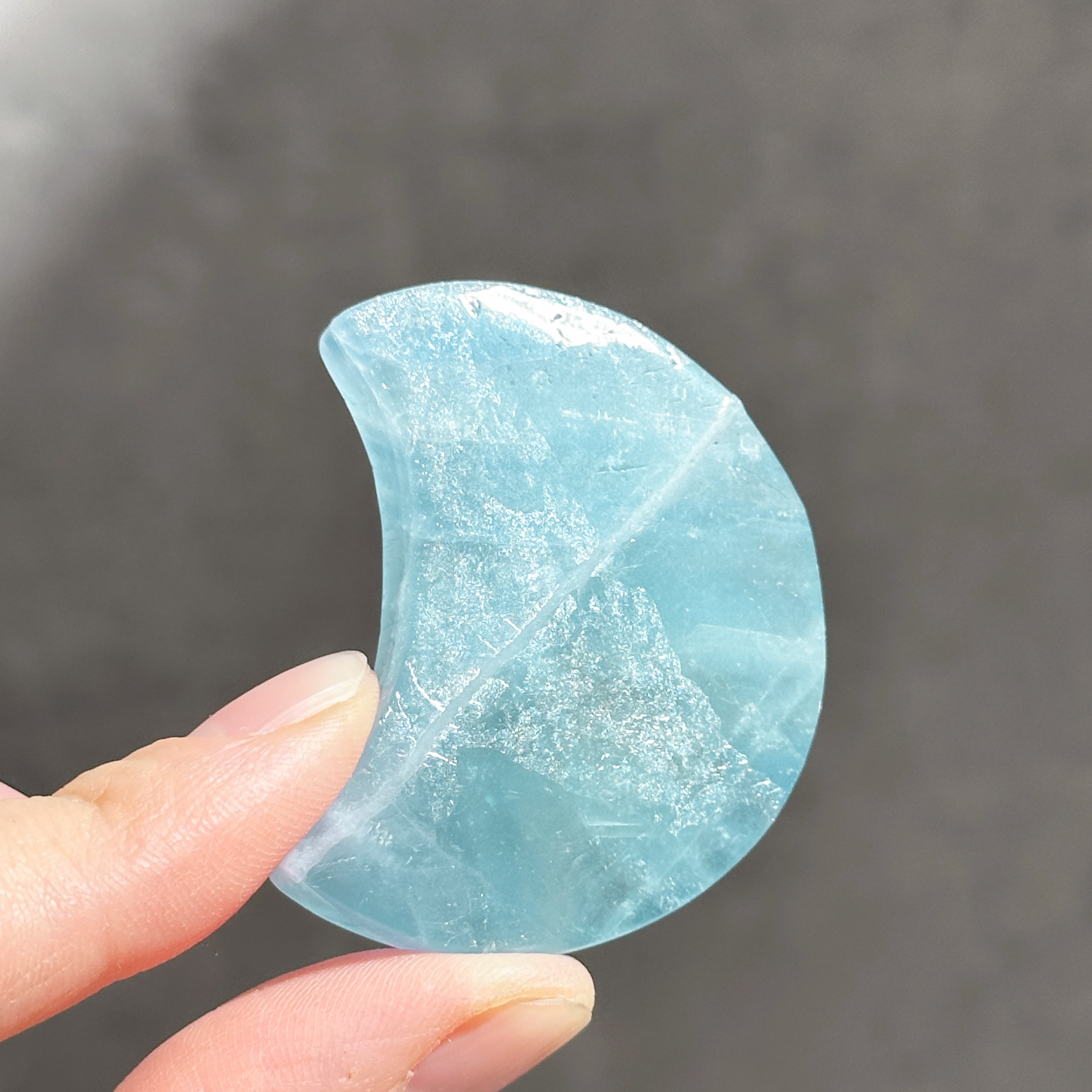 ブルーフローライト 三日月04◇ Fluorite ◇天然石・鉱物