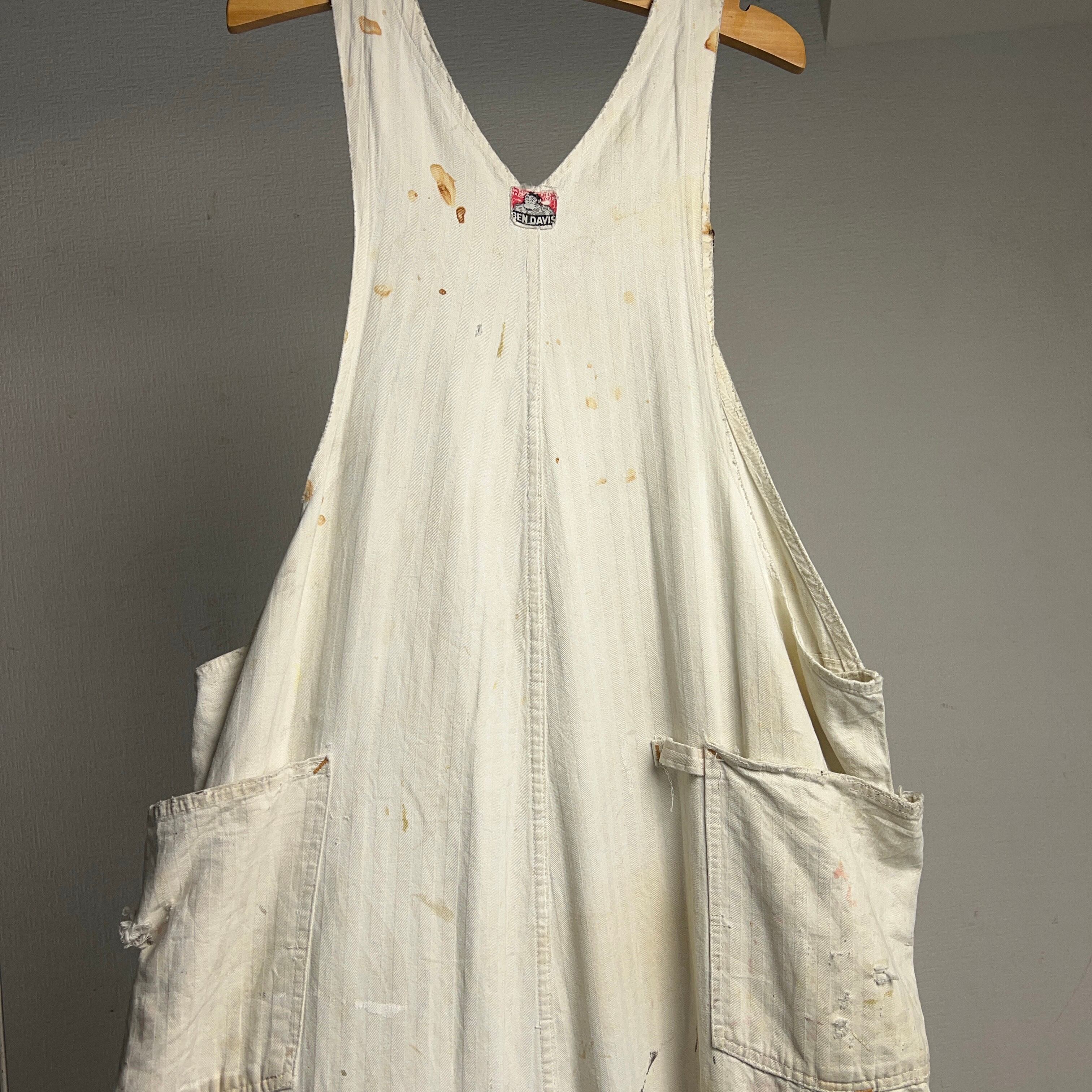 1950's BEN DAVIS HBT WHITE OVERALL 