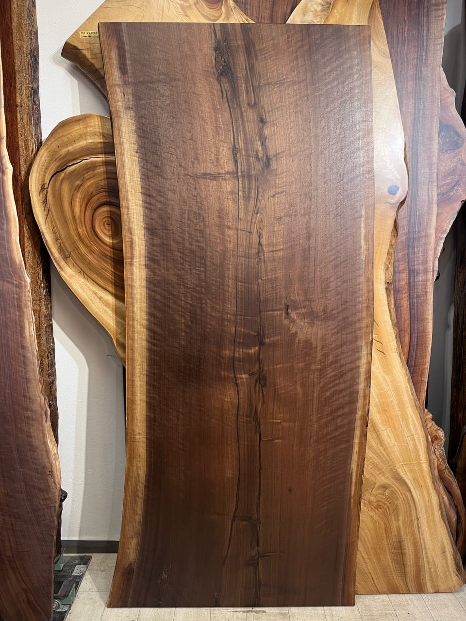 ウォールナット_1800×790-770-795×51_青山店_テーブル天板/一枚板