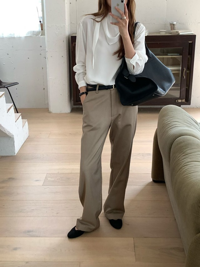 (予約) verveine / Beline brushed rayon cotton pants 2color