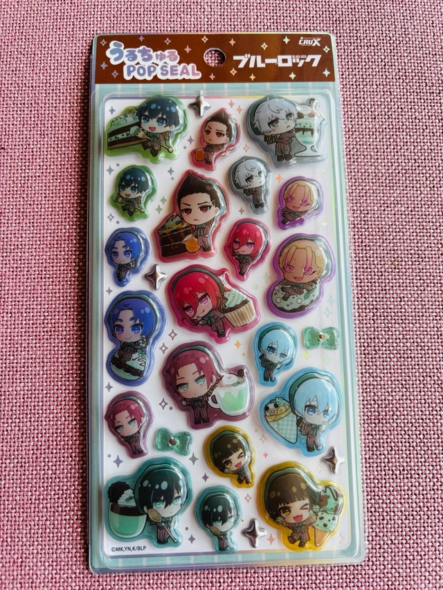 うるちゅる POP SEAL 　きゃらペコ/チョコミント・ブルーロック　X15