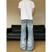 ストリート  3Dプリントデニムパンツ P399