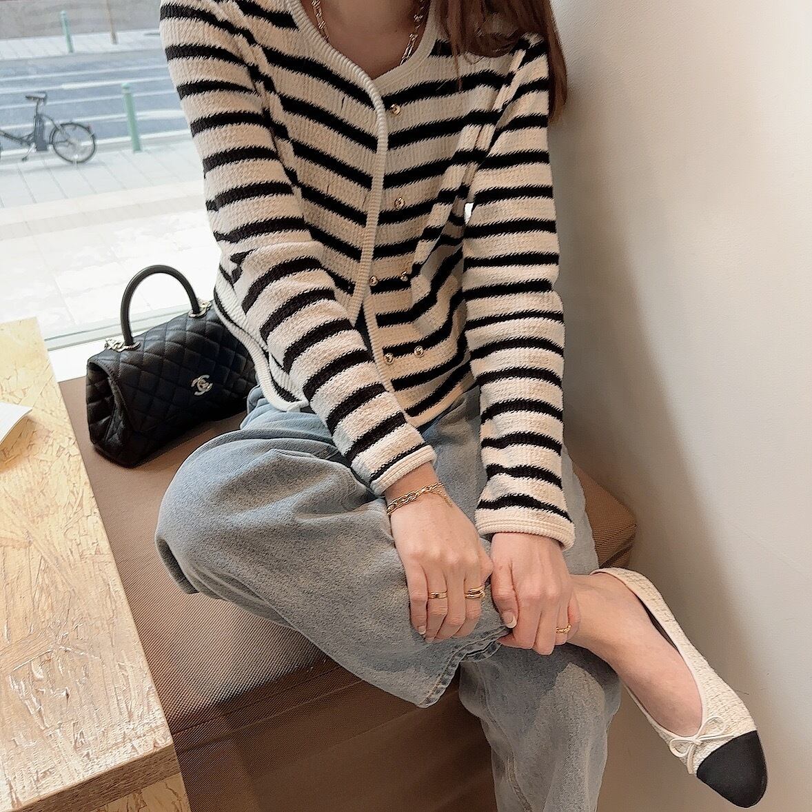 Stripe knit JK / stripe(4月上旬頃発送予定)