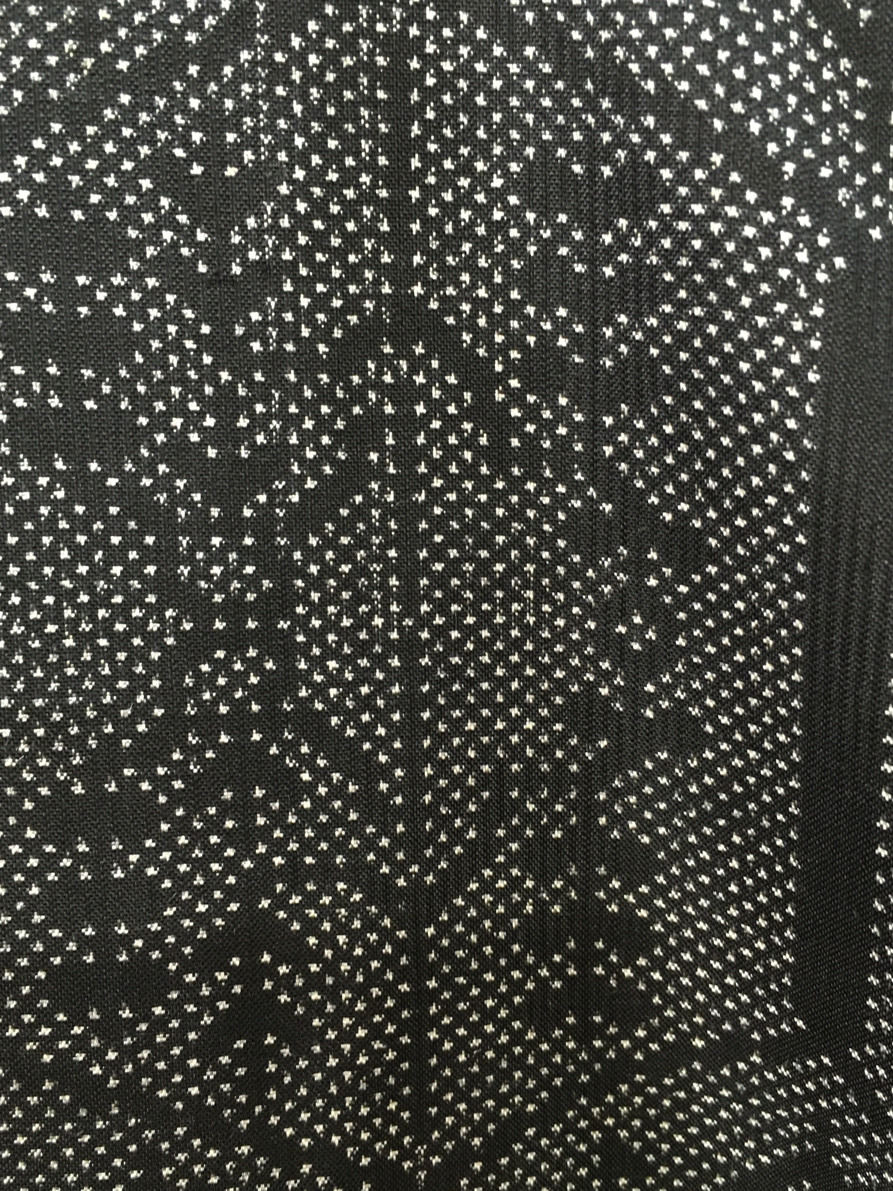 大島紬袷（黒地｜亀甲に花）