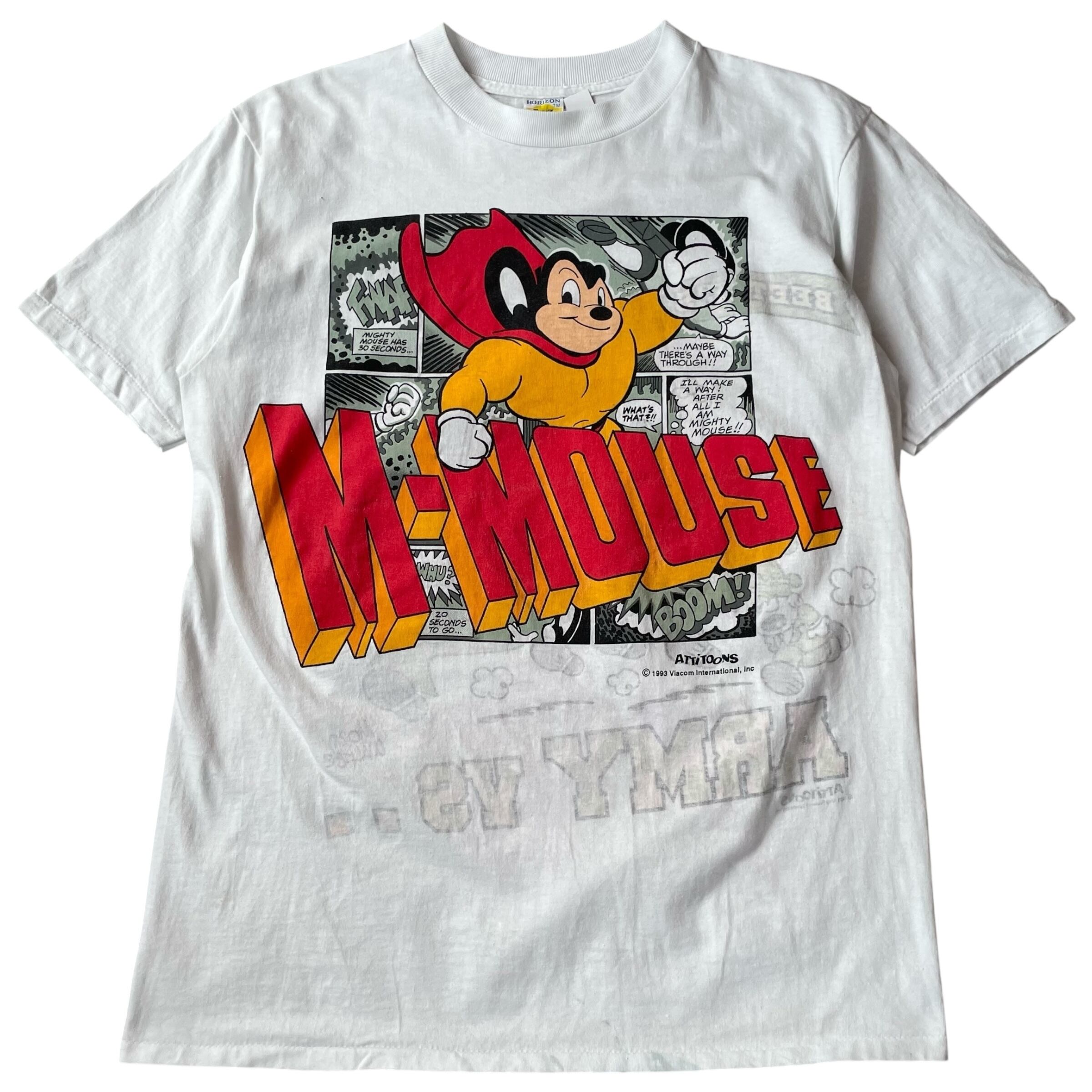 1993s Mighty Mouse × POPEYE "Test Print" "両面" T-shirt