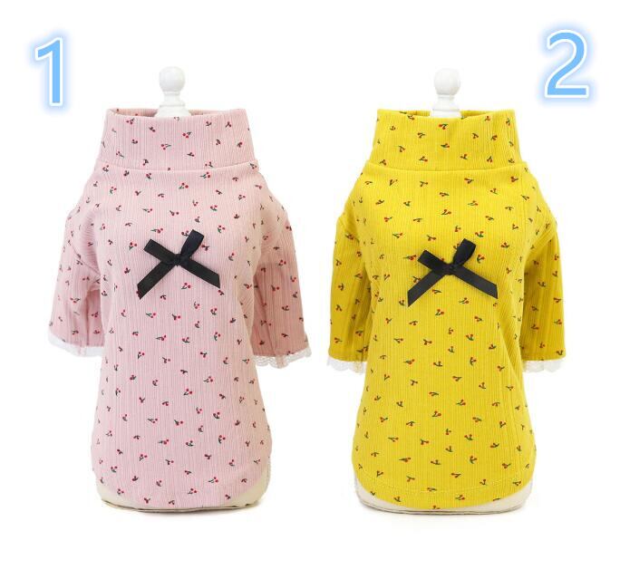 ドッグウェア さくらんぼTシャツ イエロー送料無料 | nuffnuff