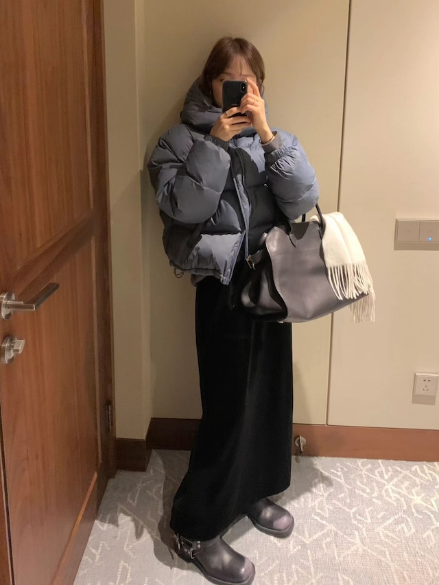 (即納) ounce / Velvet string maxi skirt