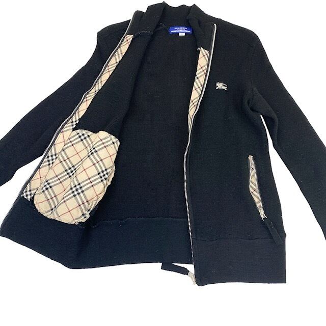 中古 バーバリーブルーレーベル BURBERRY BLUELABEL 長袖 ジップアップ