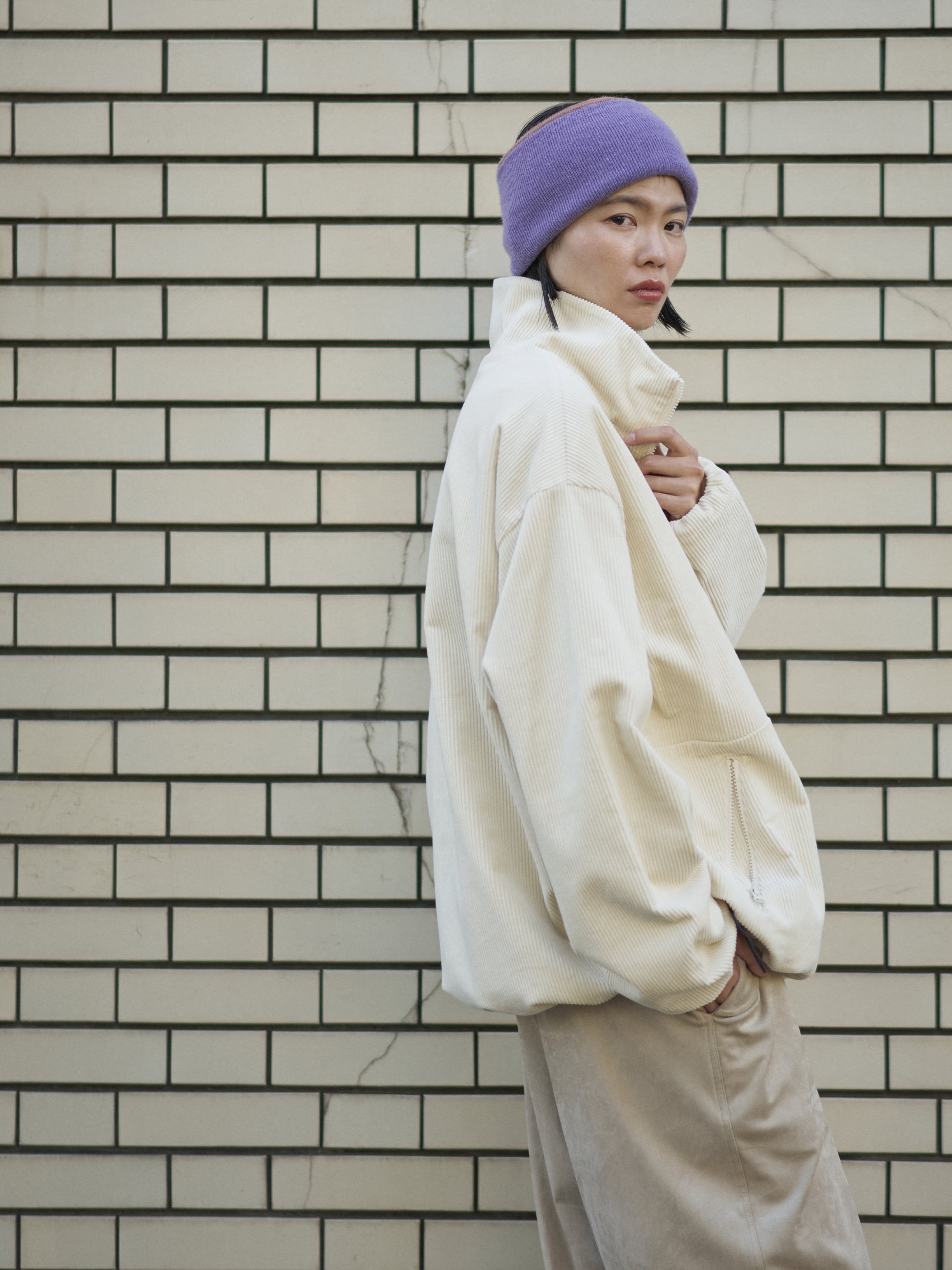 Olaf Corduroy half zip pullover | oll