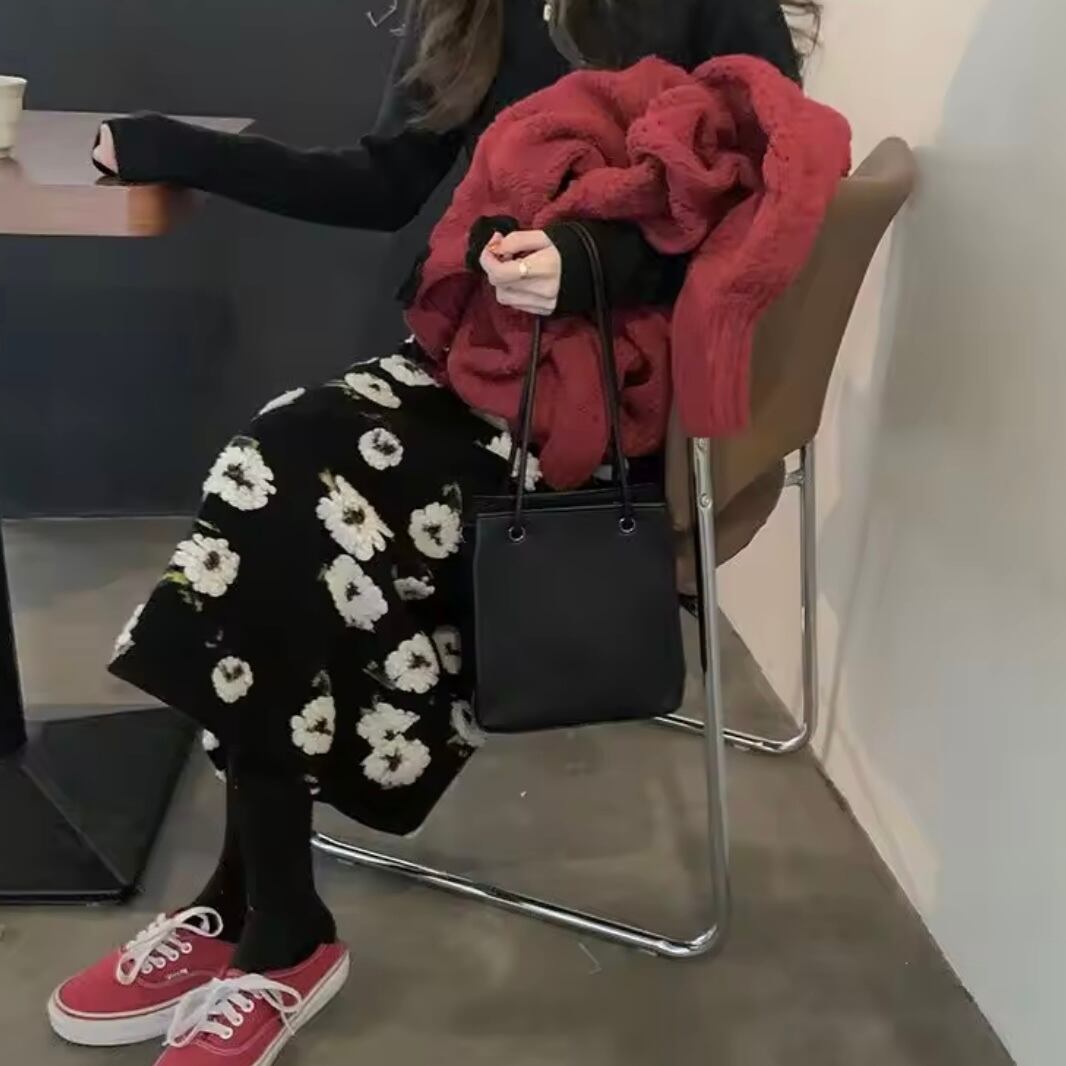 poco poco flower midi skirt