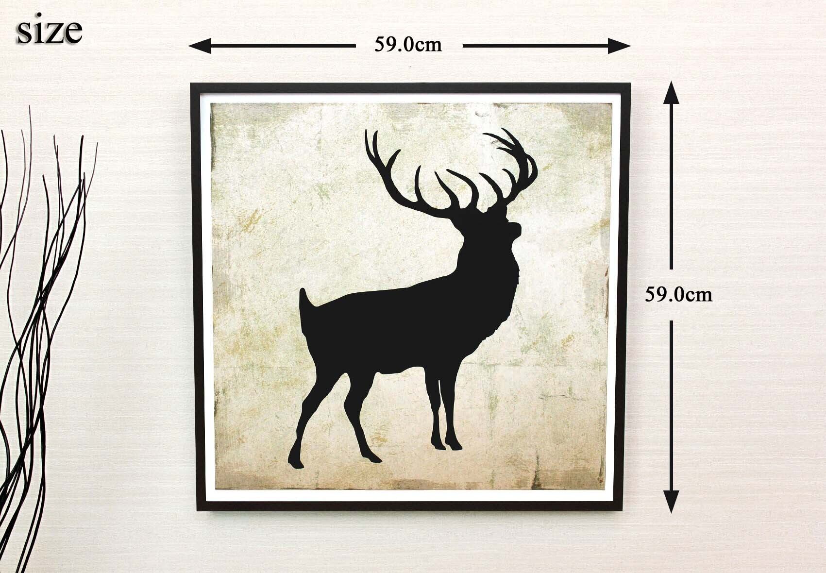 モノトーンアート 「ディア」額縁 フック付き インテリアポスター