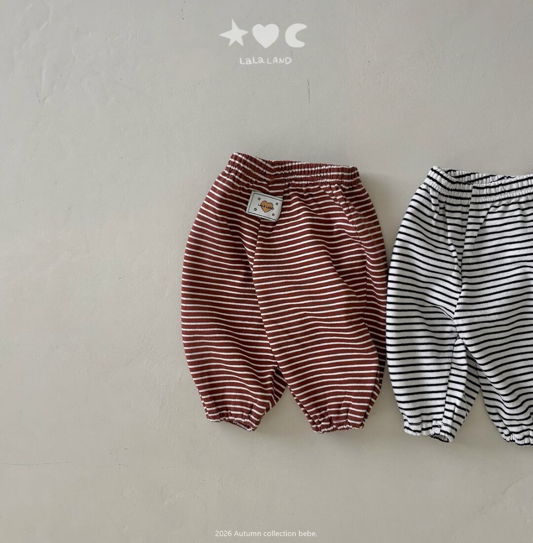 送料無料【予約】/  babyストライプチュリーパンツ /lalaland