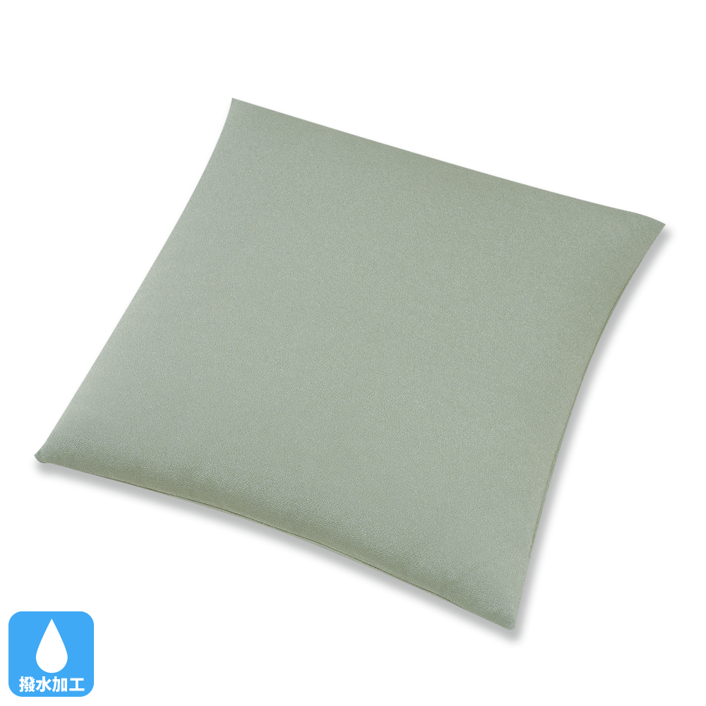 ちりめん無地 小座布団(カバーのみ) GN(利休ねず)45×45