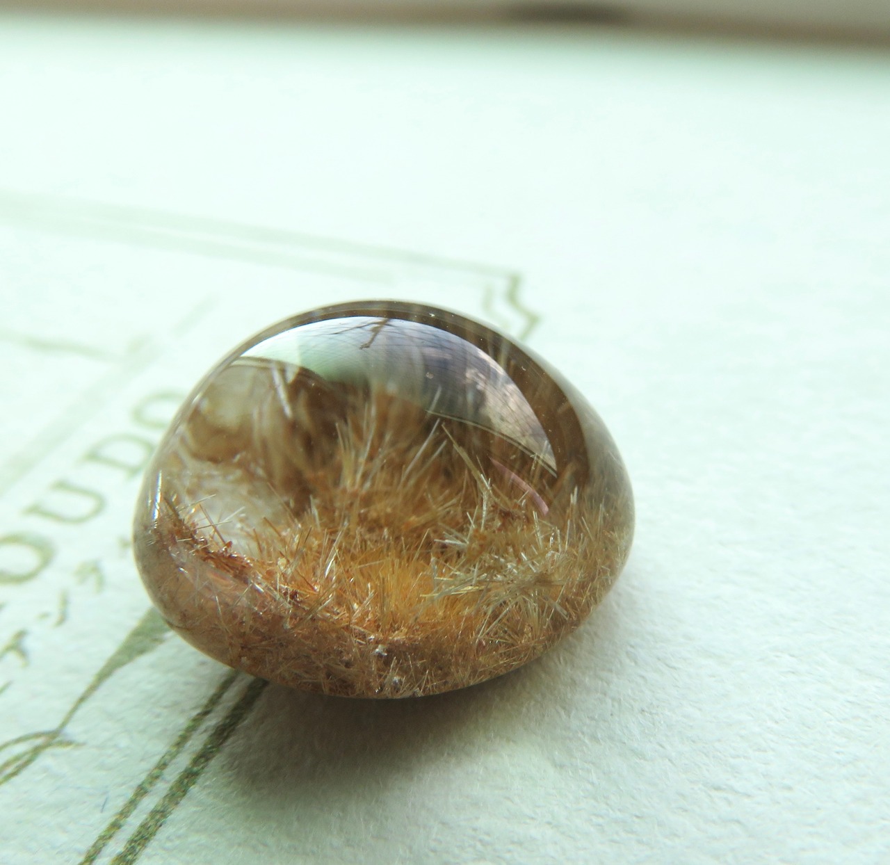 ゴールデンルチルクォーツ 9.907ct 簡易ソーティング付き