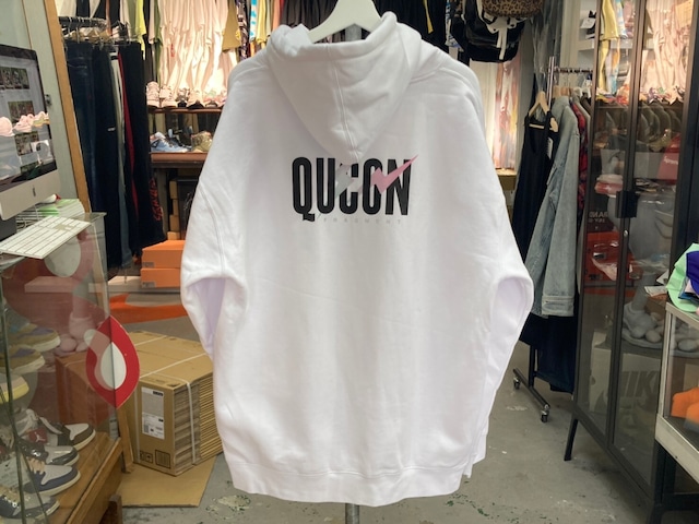 QUCON × FRAGMENT DESIGN LOGO HOODIE WHITE XL 33319