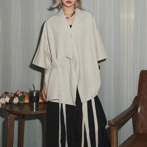 loose asymmetrical tops　10955