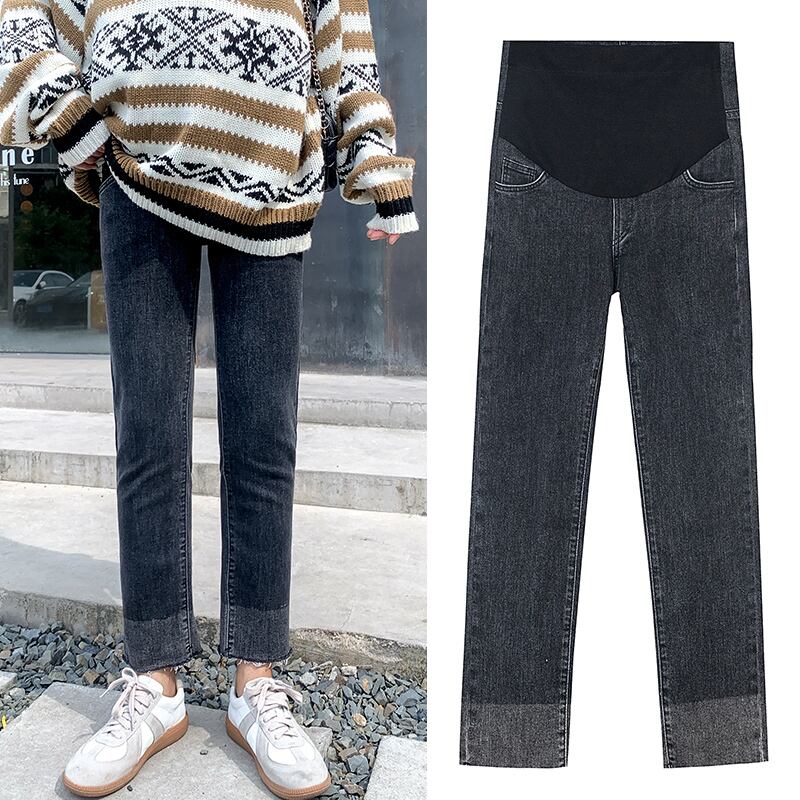 【新作】【送料無料】 8910＃マタニティパンツ春秋マタニティジーンズベリーサポート9パンツ伸縮性ウエストマタニティパンツ エラスティック スプリング 春物 オータム 秋物 AL expec332341283980