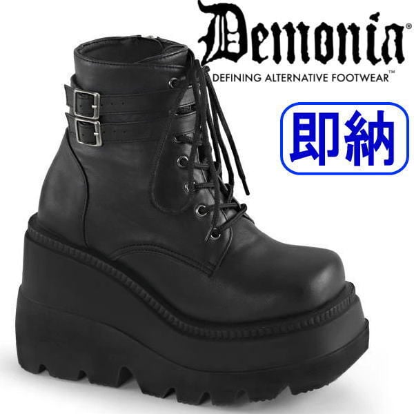 ☆【サイズ交換OK】Demonia（デモニア）正規保証品 厚底 ブーツ 黒