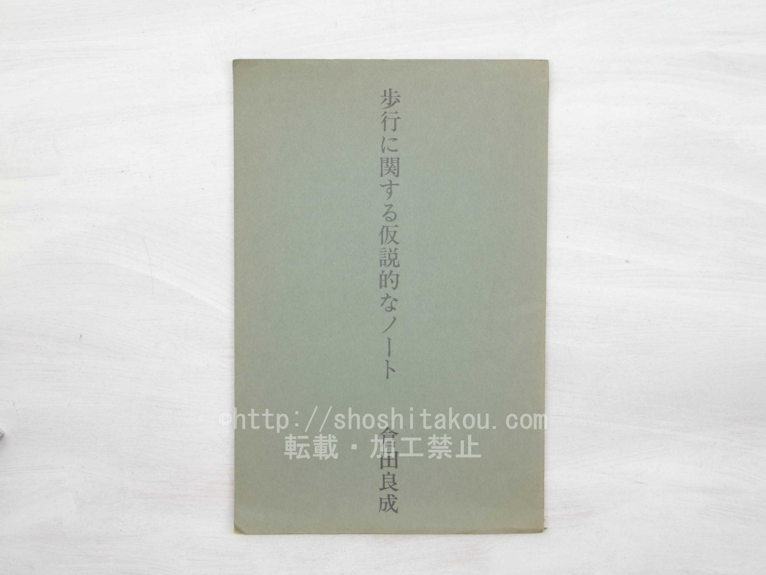 歩行に関する仮説的なノート　/　倉田良成　　[33669]