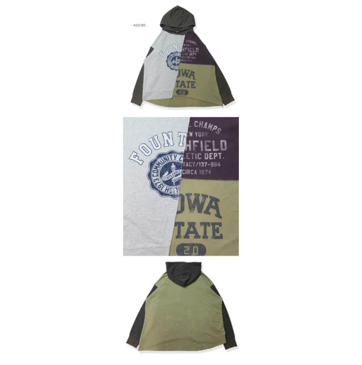 THRIFT STANDARD】裏毛リメイクパーカー(THEM-2340701) | 7BRIDGE