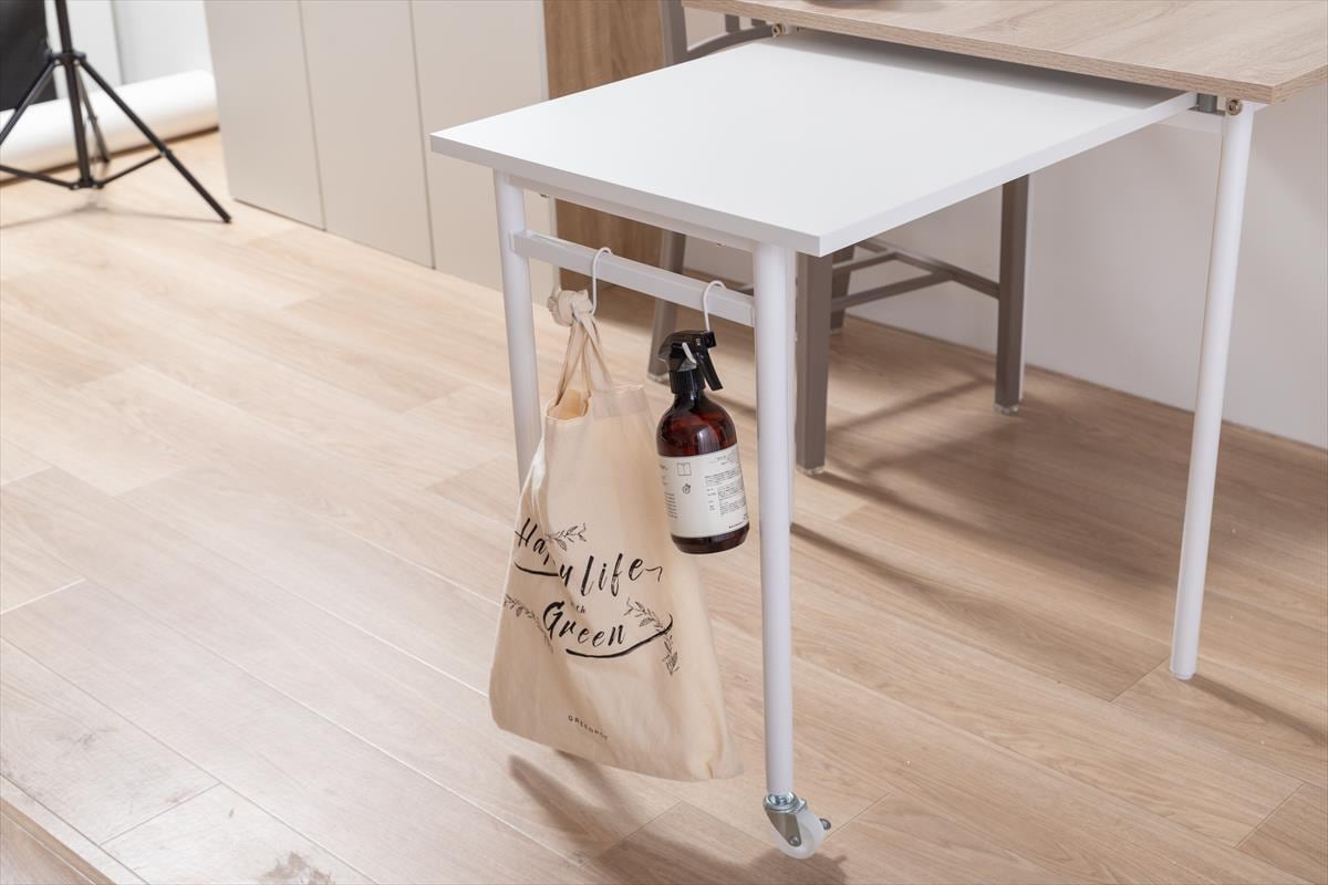 幅75〜125cm】使う時だけ天板を広げられる伸縮スライド式ダイニング