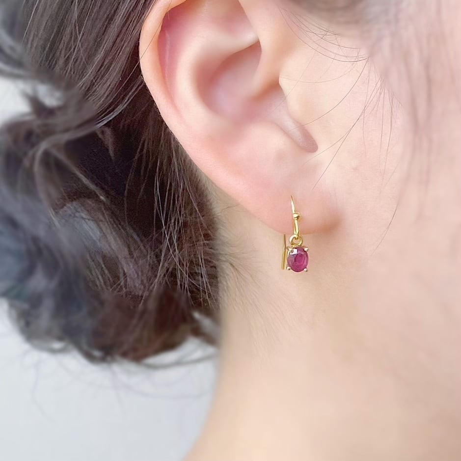 SV925 枠留め ブランデーシトリン ピアス イヤリング 天然石 11月