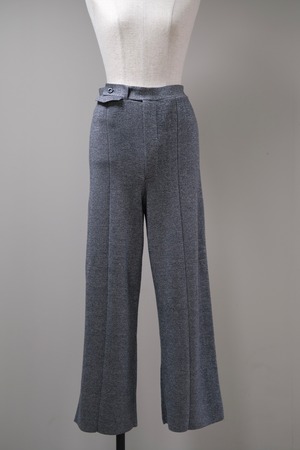 【JUN MIKAMI】lame knit pants - silver