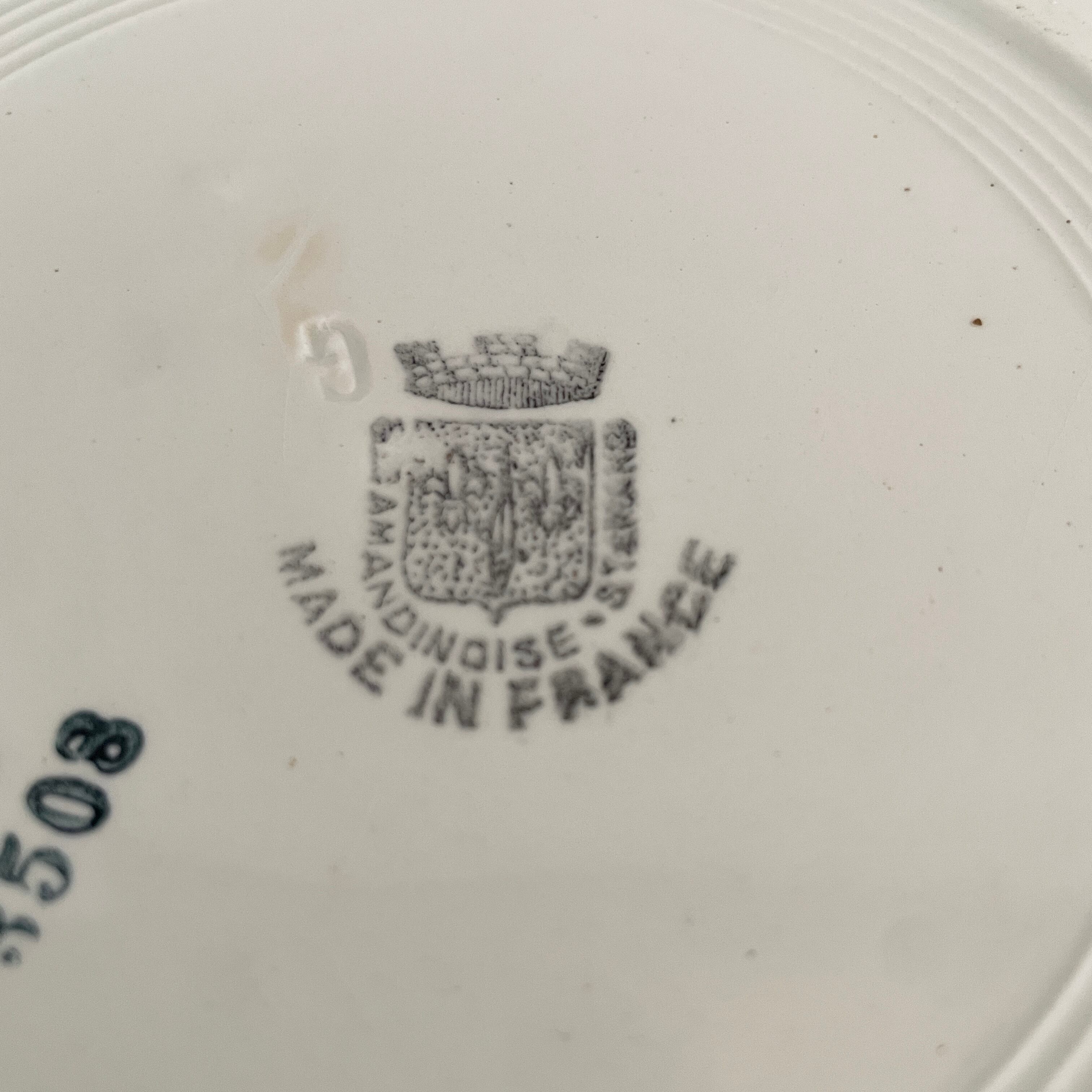 Saint Amand Flower Hand Painted Plate For Dessert/サンタマン窯