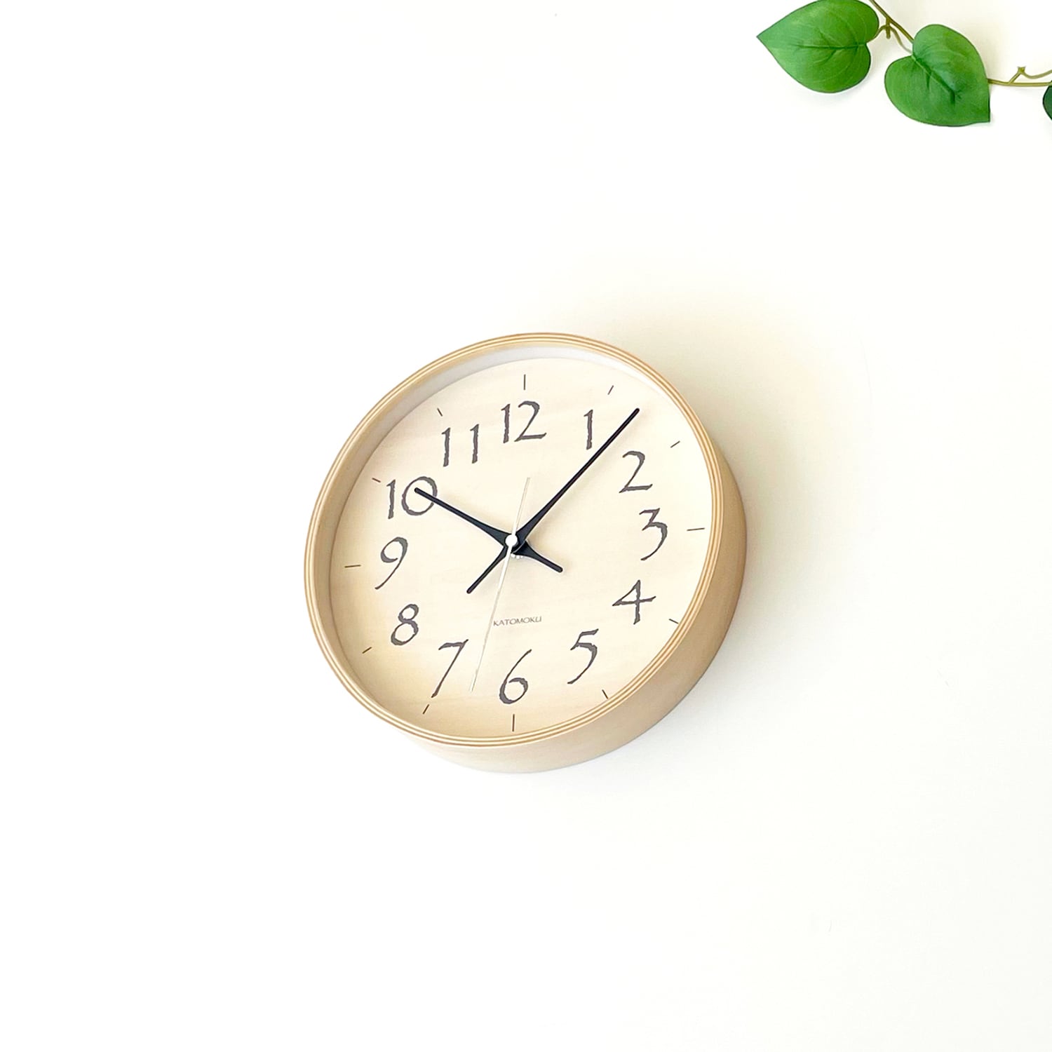 KATOMOKU plywood clock 21 ブラック km-120BK 掛け時計 | 加藤木工