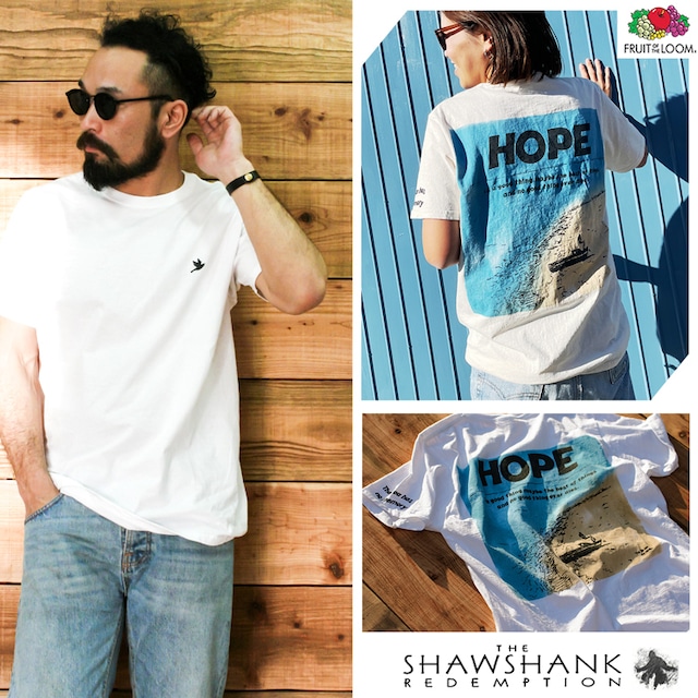 ショーシャンクの空に【スペシャル版】  The Shawshank Redemption「HOPE」バックプリント Tシャツ　 映画 sstee-shawshank-hopesp