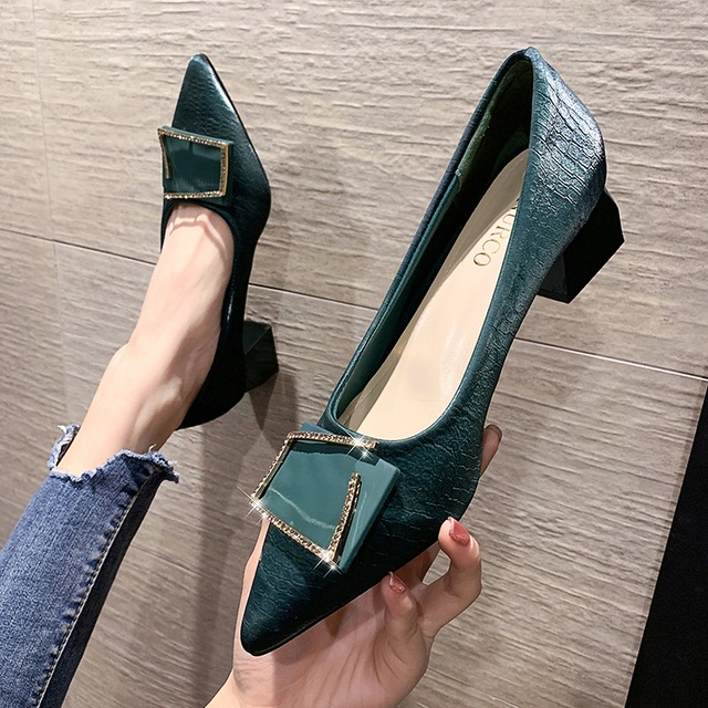 ヒールスプリングカラーレッドメタルセット スクープ 靴 シューズ 春物 ピュア フェイクシューズ57106854332