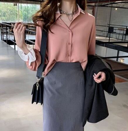 トップス デート シャツ ブラウス 白シャツ 白トップス ミディアム丈