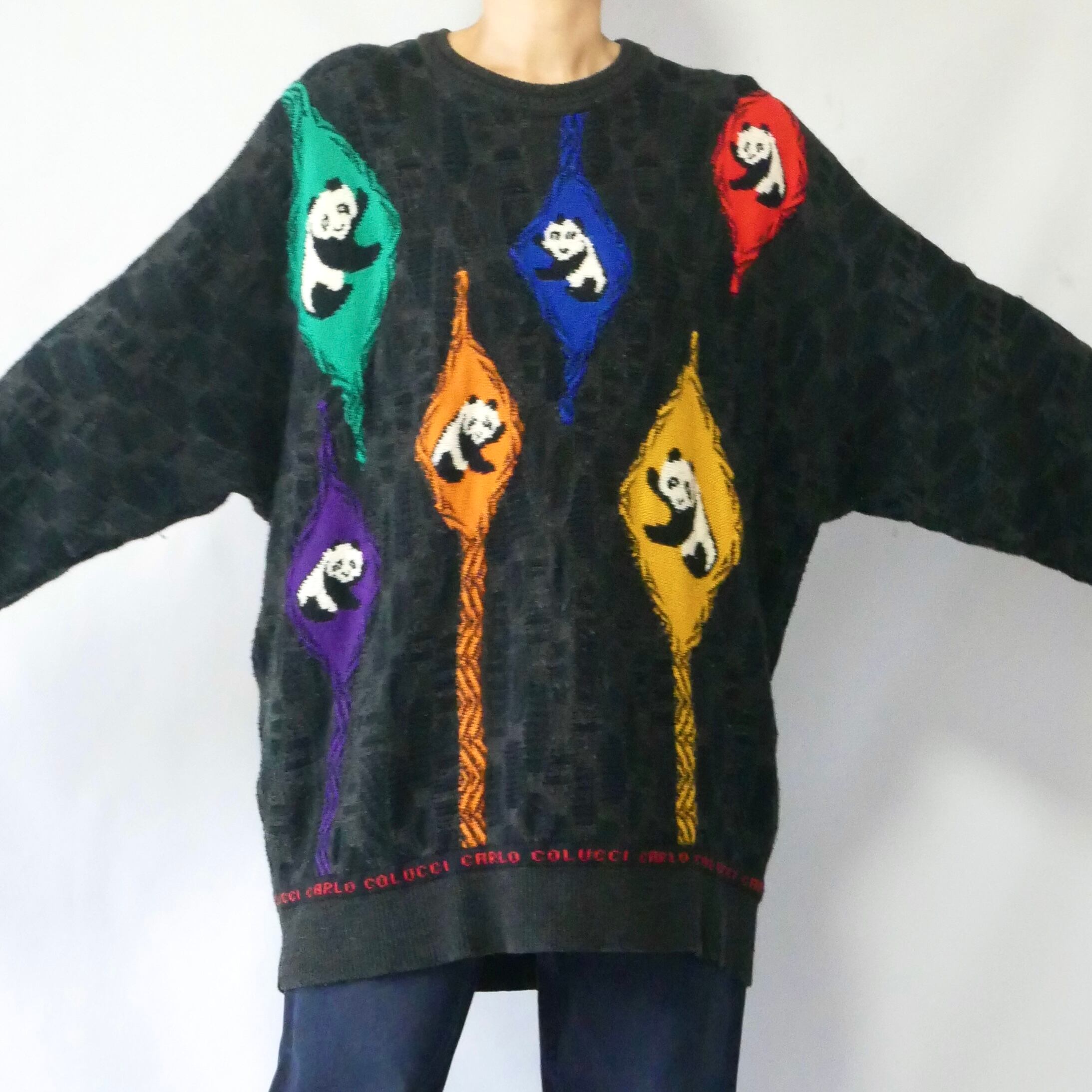 Made in Germany CARLO COLUCCI panda 3D knit ドイツ製 カルロ Made in Germany CARLO COLUCCI panda 3D knit ドイツ製 カルロ