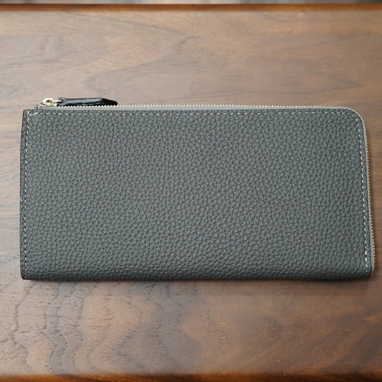 ル・ボナー ロングL字ファスナーウォレット シュランケンカーフ アントラジス