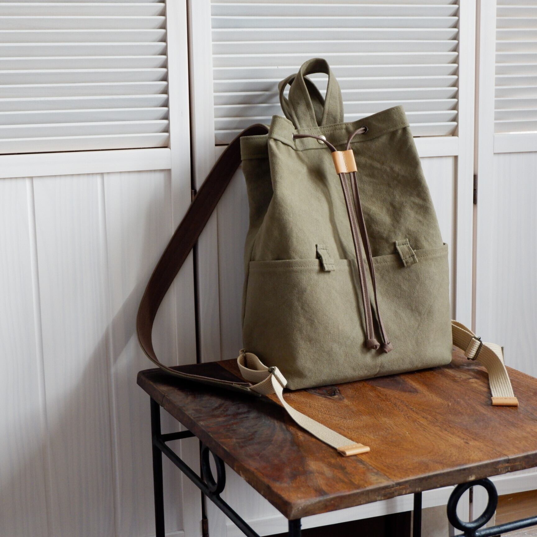 倉敷帆布の柔らかリュック Ａ4 サイズ 倉敷産帆布の柔らかリュック | myu.handwork｜ 倉敷帆布 トートバッグ