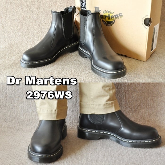 Dr.Martens 2976 ホワイトステッチ サイドゴアブーツ | www