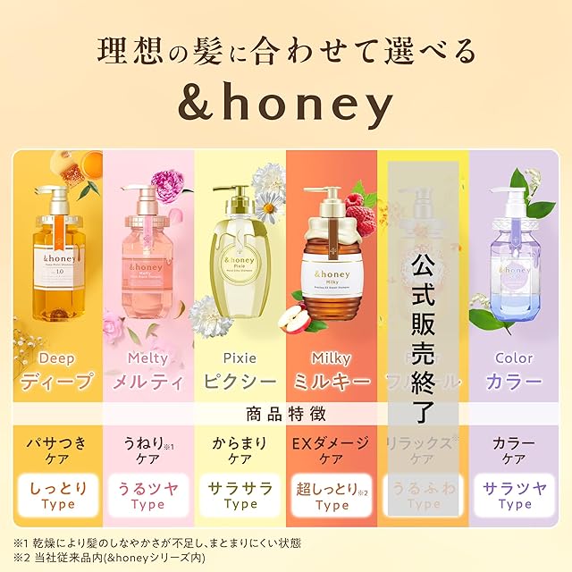 &honey (アンドハニー) ディープ モイスト シャンプー トリートメント