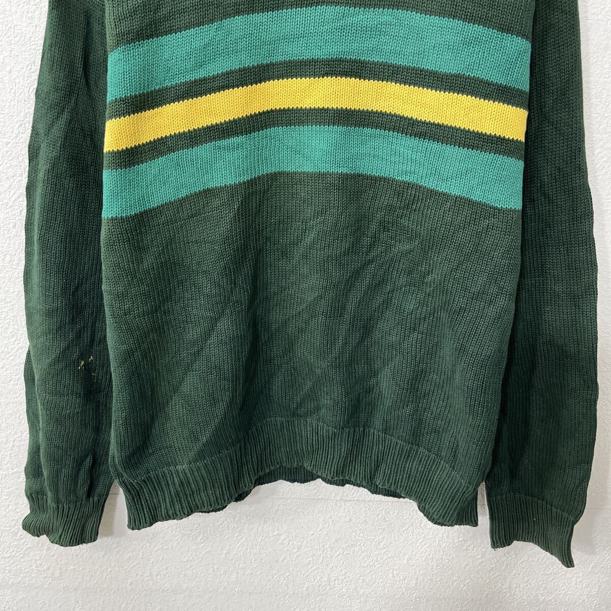 Eddie Bauer コットンニット セーター S グリーン エディーバウアー