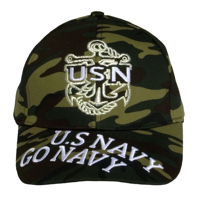 米軍グッズ 帽子 U.S NAVY キャップ ブラック 迷彩 全2種 「燦吉 さん 