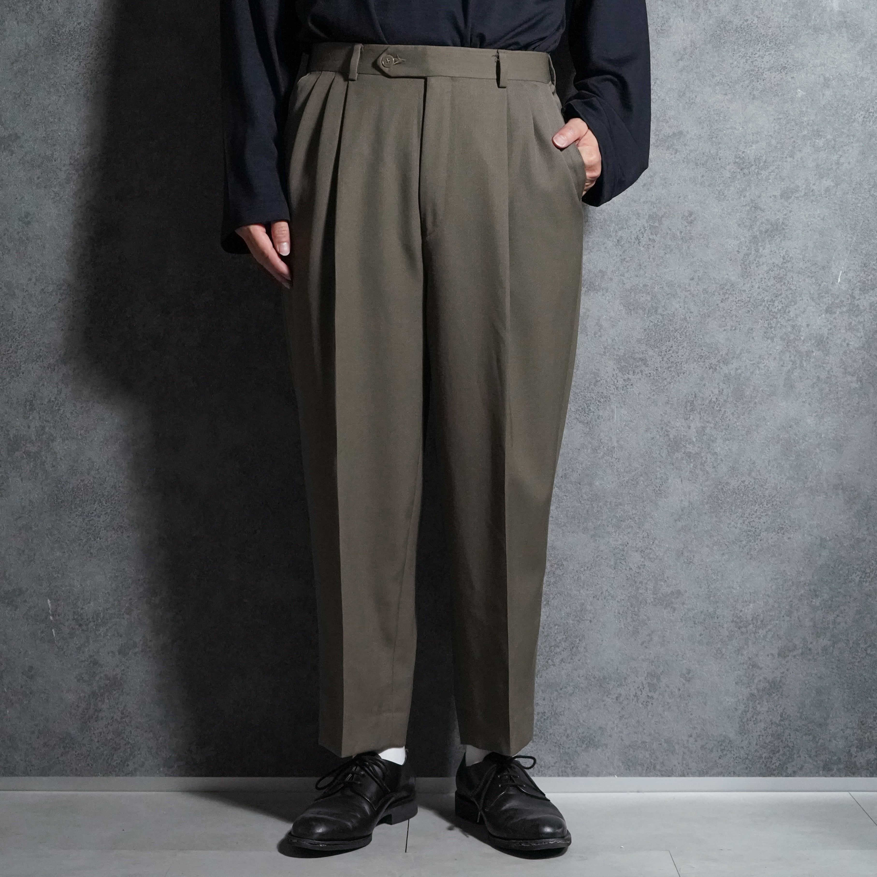 80-90s MONSIEUR by GIVENCHY Vintage Slacks Wool Trousers Made in