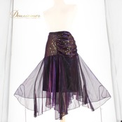 社交ダンス 衣装 スタンダード スカート レッスンウェア ブラック系 レッド系 パープル系 ブルー系 ゴールド系 青 赤 黒 金 紫 練習着 フレアスカート 社交ダンススカート 練習用スカート ダンスレッスン 競技 スタンダード用 スカート単品 タンブラー風 フリル風 裾広がり ひらひら オシャレ きれいめ 派手め 華やか 光沢感 シアー感 メッシュ風 裏地なし風 伸縮性あり ファスナー付き 裾 フリンジ風 カラフルカラー グラデーション風 鮮やか カラー切替 ブルーパープル レッドパープル 紫赤青