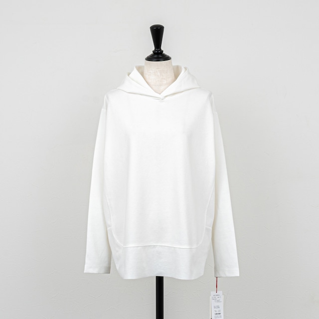 【Dignite collier／ディニテコリエ】裾切替カットソーパーカー（アイボリー）