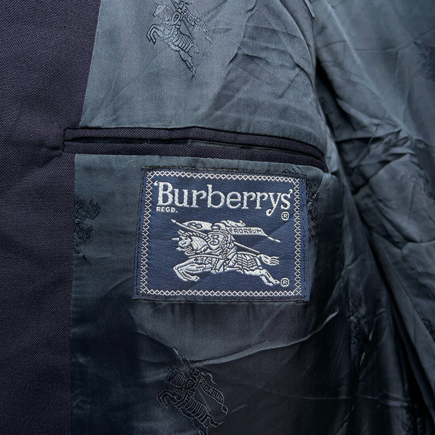 90's Burberrys black jacket ダブルブレストジャケット 90s Burberrys blazer 紺ブレ バーバリー ブレザー ダブル 金ボタン
