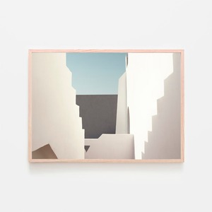 階段と影 / アートポスター カラー ミニマル インテリア 2L〜 陰陽 ミニマリスティック 建築