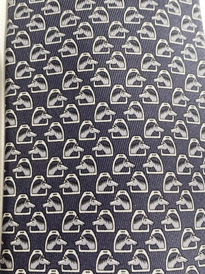 HERMES エルメス ネクタイ シルクタイ 8㎝ H606091T24《 HORSE TALK 》